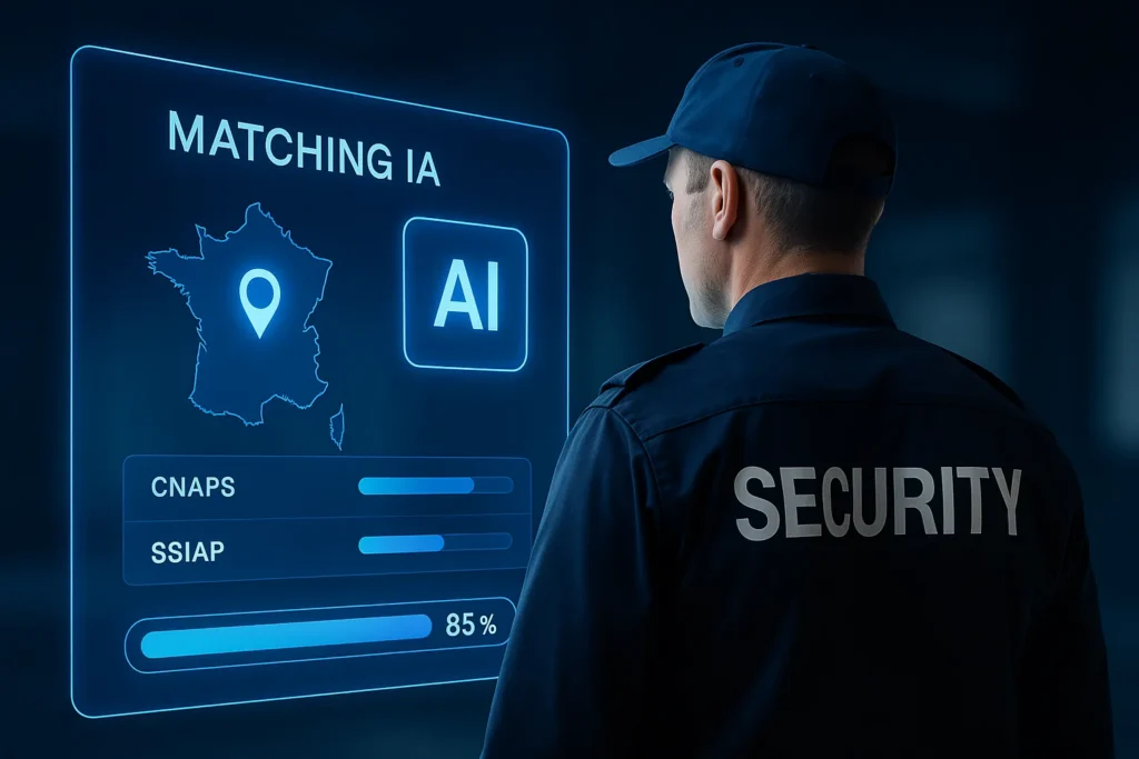 Agent de sécurité utilisant une interface de matching par IA